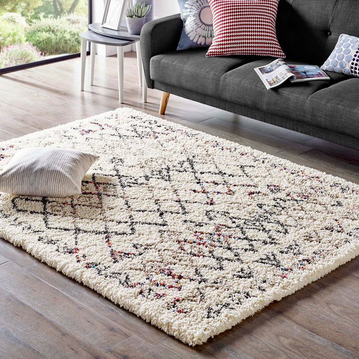 Skadi Rainbow Diamond  Shag Area Rug - view 10