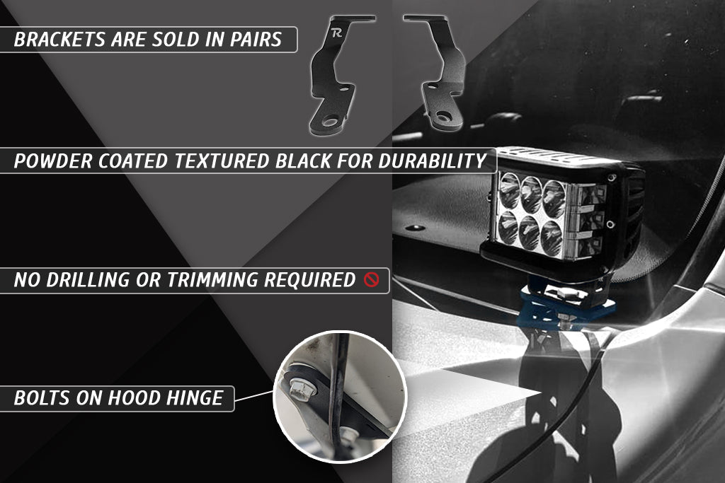 Rago Fabrication 2003-2009 1st Generation Lexus GX470 Ditch Light Brackets – image 3 of 11