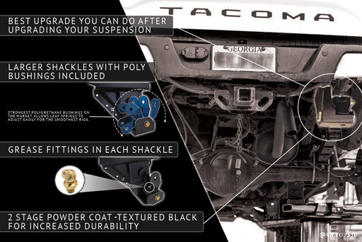 Rago Fabrication 2005-2023 Toyota Tacoma Shackle Hangers – image 2 of 11