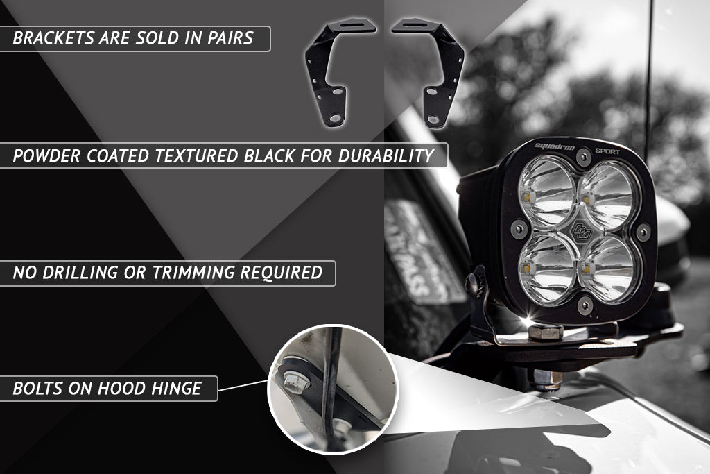 Rago Fabrication 2010-2024 5th Gen Toyota 4Runner Low Profile Ditch Light Brackets – image 4 of 10