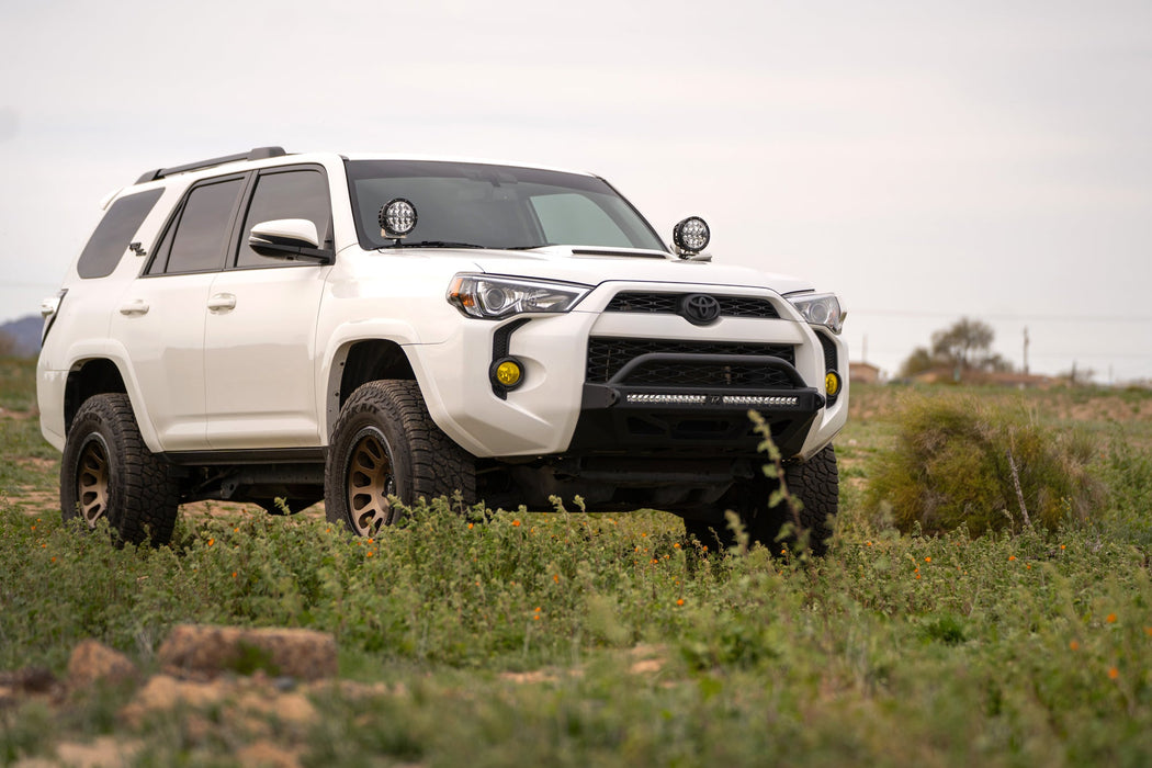 Rago Fabrication 2010-2024 5th Gen Toyota 4Runner Ditch Light Brackets – installed on vehicle, image 3 of 12