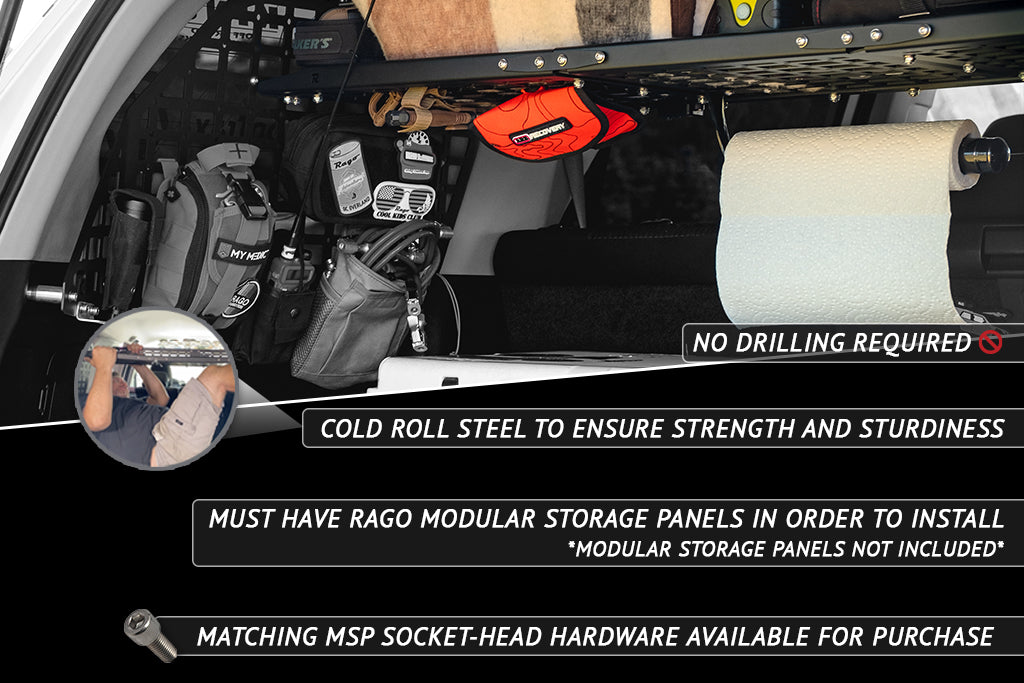Rago Fabrication 2010-2024 5th Gen Toyota 4Runner Molle Storage Panel Shelf – image 4 of 12