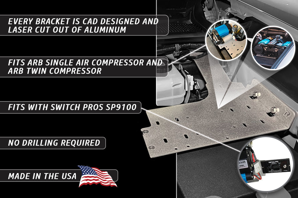 Rago Fabrication 2016-2023 Toyota 3rd Gen Tacoma Air Compressor Mount – image 2 of 17