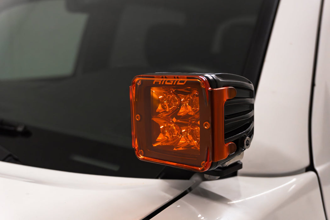 Rago Fabrication 2016-2023 3rd Gen Toyota Tacoma Low Pro Ditch Light Brackets – installed on vehicle, image 8 of 12