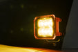 Rago Fabrication 2016-2023 3rd Gen Toyota Tacoma Low Pro Ditch Light Brackets – installed on vehicle, image 7 of 12