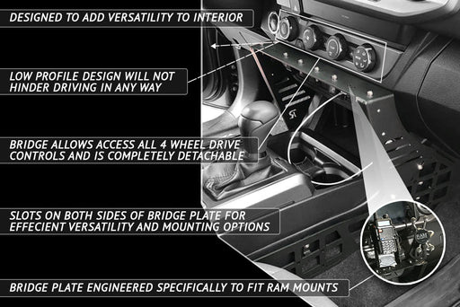Rago Fabrication 2016-2023 3rd Gen Toyota Tacoma Center Console Molle Panels & Device Mount – image 2 of 16