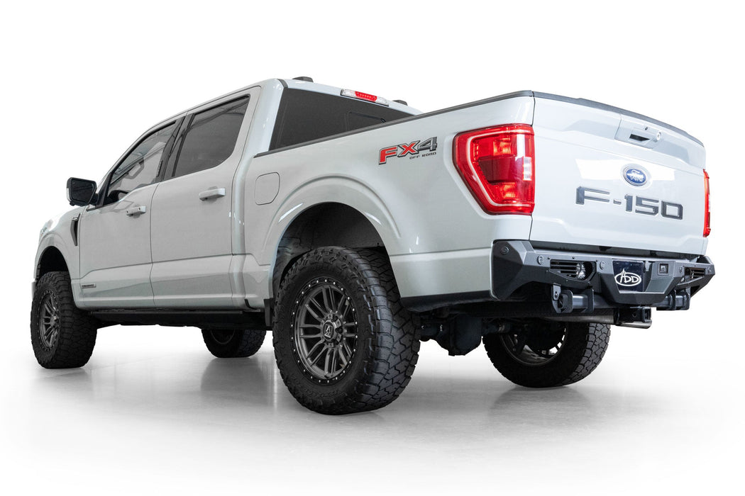 Addictive Desert Designs 2021-2023 Ford F-150 Bomber Rear Bumper – installed on vehicle, image 7 of 13