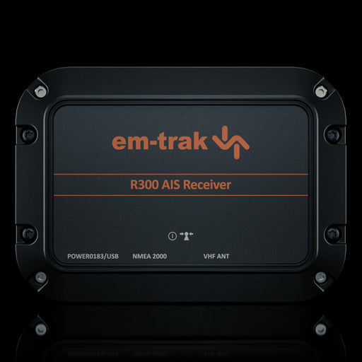 em-trak R300 AIS receiver front view