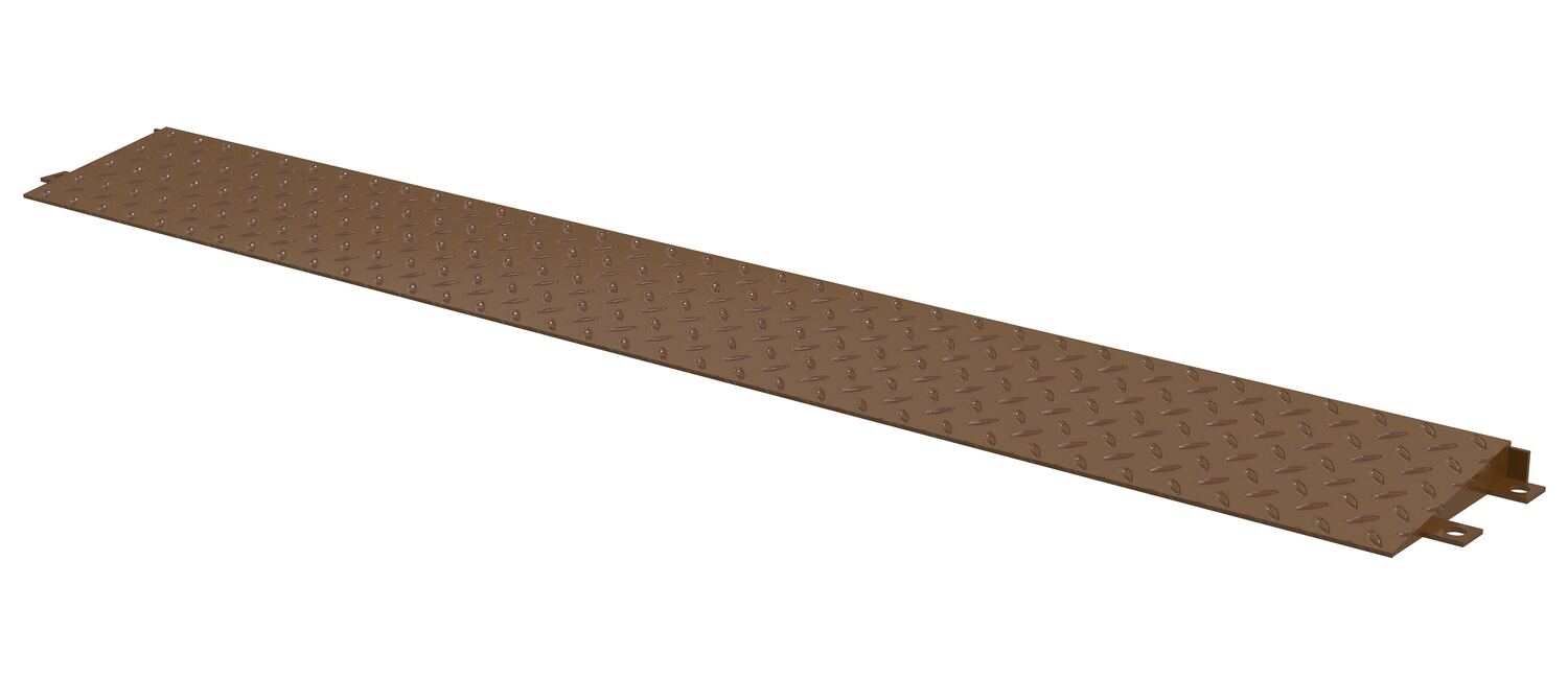 Vestil RAMP-2 Steel Edge-O-Dock Leveler Approach Ramp 12 in. x 98 in. x 2 in. 30,000 lb. Capacity Brown