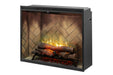Revillusion® 36" Portrait Built-In Electric Fireplace Herringbone with Glass Pane and Plug Kit included - front view