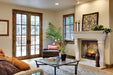 Revillusion® 36" Portrait Built-In Electric Fireplace Herringbone with Glass Pane and Plug Kit included - angle view