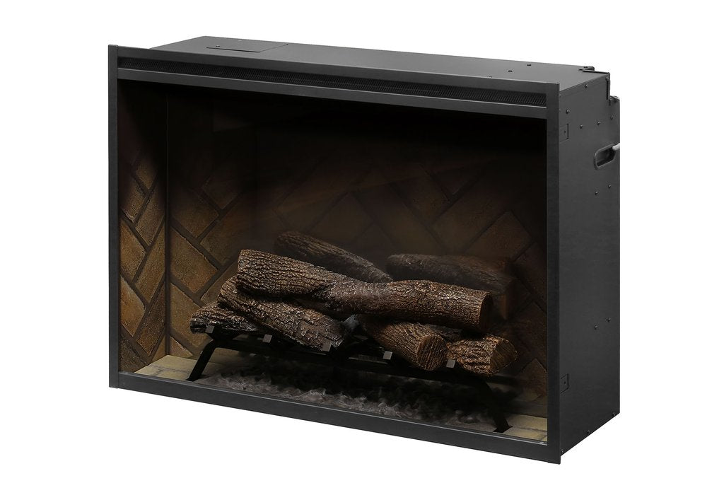 Revillusion® 36-Inch Built-In Electric Fireplace Herringbone with Glass Pane and Plug Kit included | 500002400 - alternate view