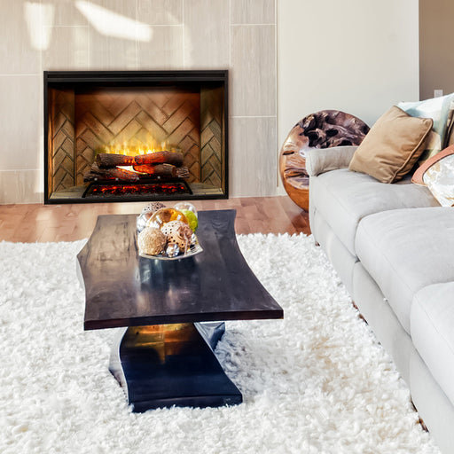 Revillusion® 42" Built-In Electric Fireplace Herringbone with Glass Pane and Plug Kit included | 500002410 - angle view