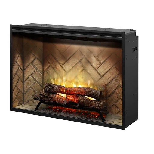 Revillusion® 42" Built-In Electric Fireplace Herringbone with Glass Pane and Plug Kit included | 500002410 - front view
