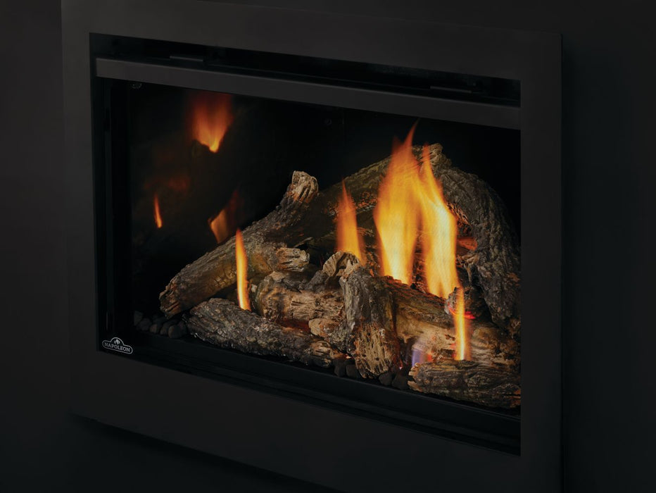 Napoleon Rosedale 3 gas fireplace insert oak log detail
