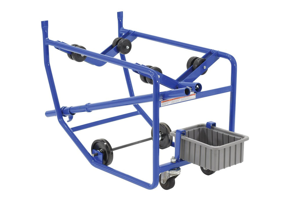 Vestil RDC-100-10 Steel Revolving Drum Cart 66-3/4 in. x 18-7/8 in. x 26-3/4 in. 1,000 lb. Capacity Blue