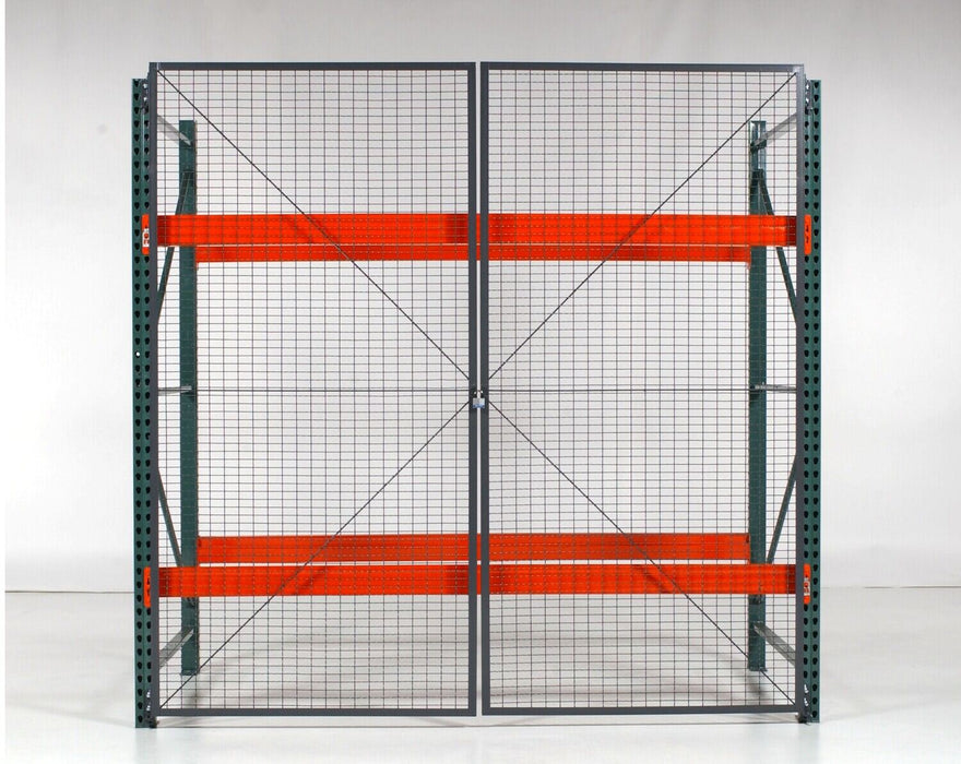 Vestil RDHG-88 Steel Double Hinged Rack Gate 96 in. x 1-1/4 in. 96 in. Gray