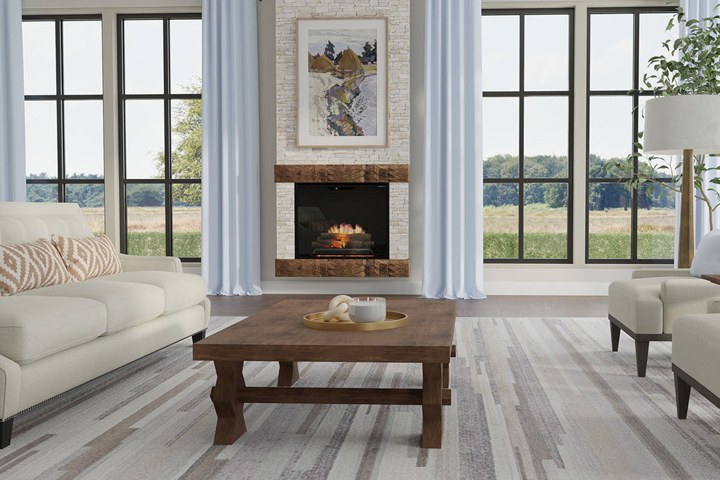 Dimplex Revillusion built-in electric fireplace in a modern living room