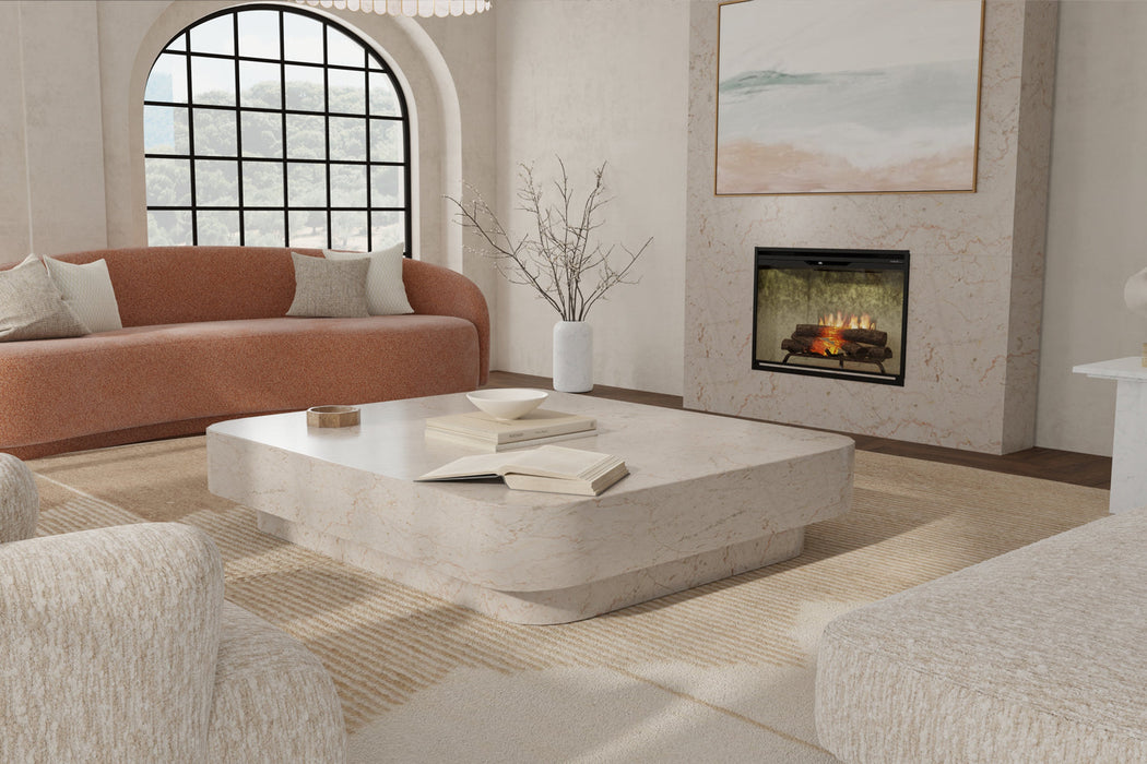 Dimplex Revillusion built-in electric fireplace installed in an open-plan loft