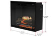 Dimplex Revillusion 30 electric firebox dimensions and framing diagram 30 5/8 by 26 3/16 inches