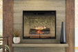 Dimplex Revillusion 30 inch built-in electric firebox weathered concrete front view