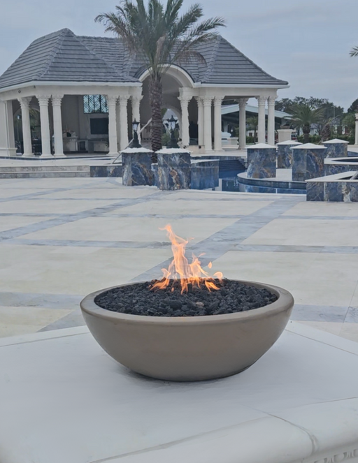 TessaRai 39" Round Fire Bowl Kit — Auto Ignition — Complete Gas Fire Pit