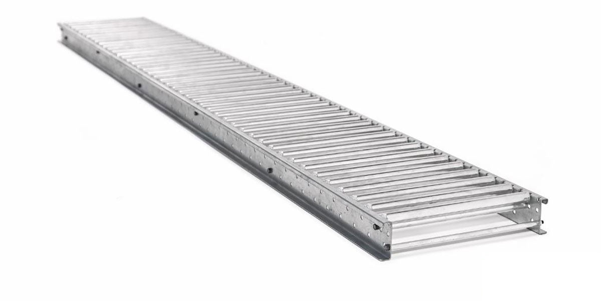 Vestil RFLOW-12-42 Galvanized Steel Gravity Flow Insert 36-5/8 in. x 12-3/4 in. x 2-21/32 in. 50 lb. Capacity Gray