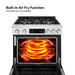 Cosmo 30 in. Stellar Collection 4.6 cu. ft. Gas Range, 5 Burners, Convection Oven, Cast Iron Grates, Stainless Steel air fry function