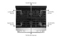 Cosmo 36 in. Stellar Collection 5.8 cu. ft. Gas Range, 6 Burners, Convection Oven, Cast Iron Grates, Stainless Steel feature overview