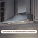 Rangaire 30" Wall-Mounted Range Hood 580 CFM Convertible Stainless Steel RHWMP30S Ventilation - Close-Up