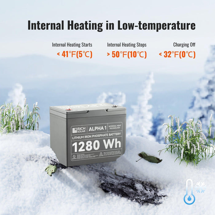 Green Vista Living Rich Solar ALPHA 1 | 12V 100Ah LiFePO4 Battery | Powerful 12V Lithium Battery... Power Station - View 10