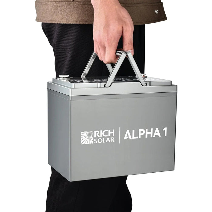 Green Vista Living Rich Solar ALPHA 1 | 12V 100Ah LiFePO4 Battery | Powerful 12V Lithium... Power Station - Lifestyle View