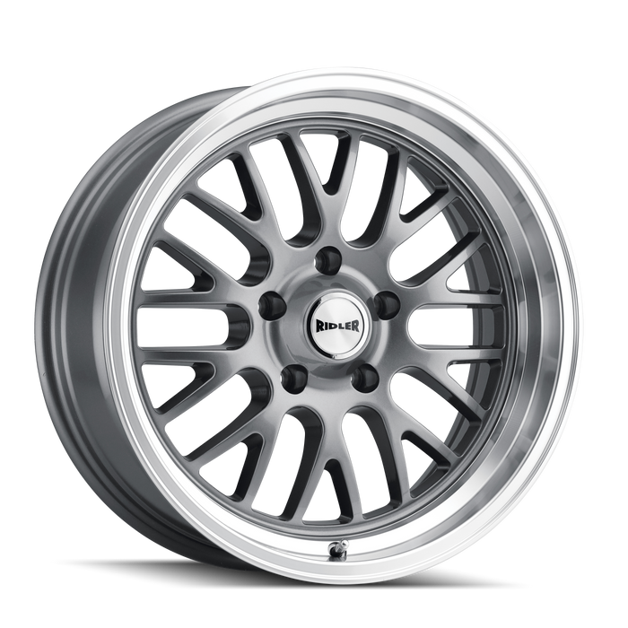 Ridler 607 Gloss Grey Machined Wheel 1