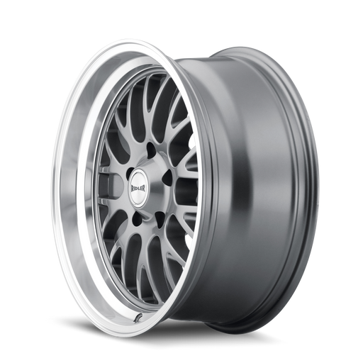 Ridler 607 Gloss Grey Machined Wheel 2