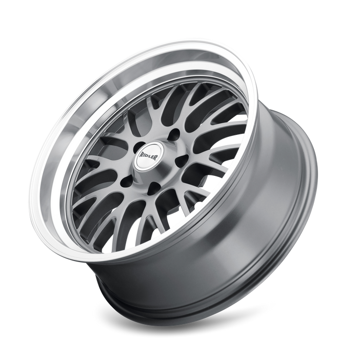 Ridler 607 Gloss Grey Machined Wheel 3