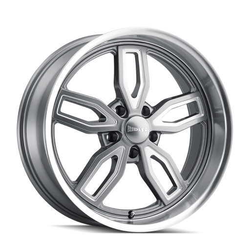 Ridler 608 Gloss Grey Milled Wheel 1
