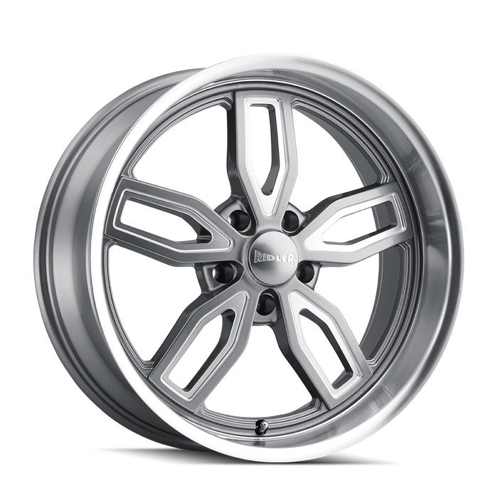 Ridler 608 Gloss Grey Milled Wheel 1