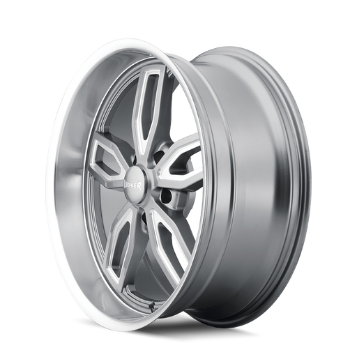 Ridler 608 Gloss Grey Milled Wheel 2