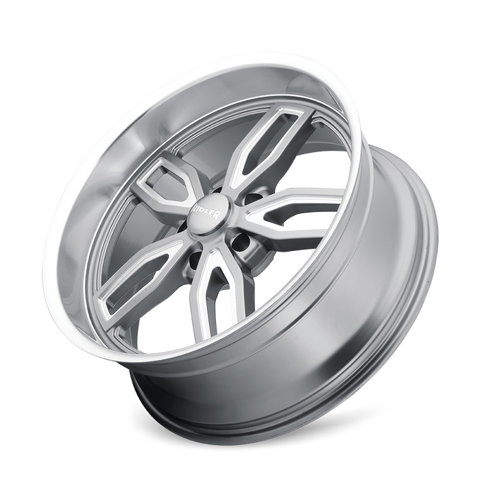 Ridler 608 Gloss Grey Milled Wheel 3