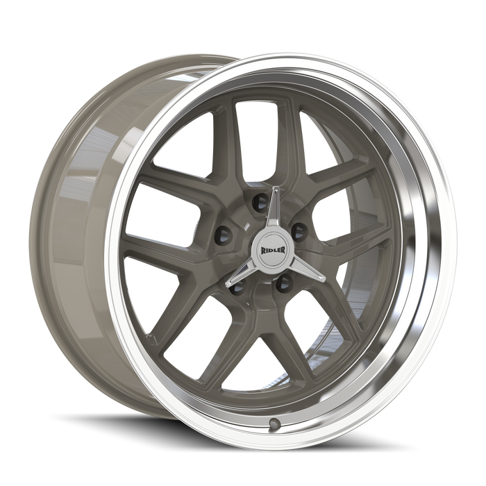 Ridler 610 Gloss Grey Polished Wheel 2