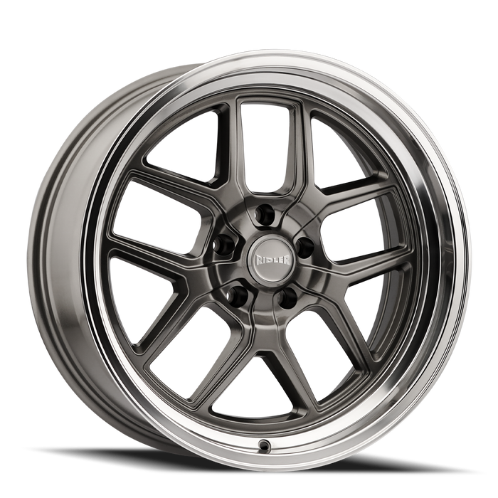 Ridler 610 Gloss Grey Polished Wheel 1