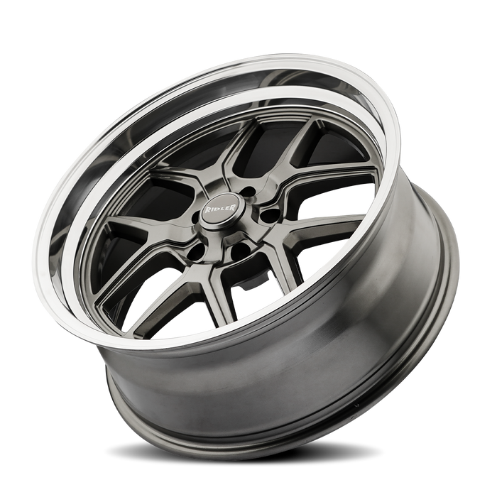 Ridler 610 Gloss Grey Polished Wheel 3