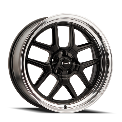 Ridler 610 Matte Black Polished Wheel 1