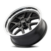Ridler 610 Matte Black Polished Wheel 2