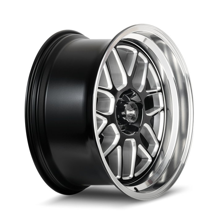Ridler 611 Gloss Black/milled with Diamond Cut Lip Wheel 2