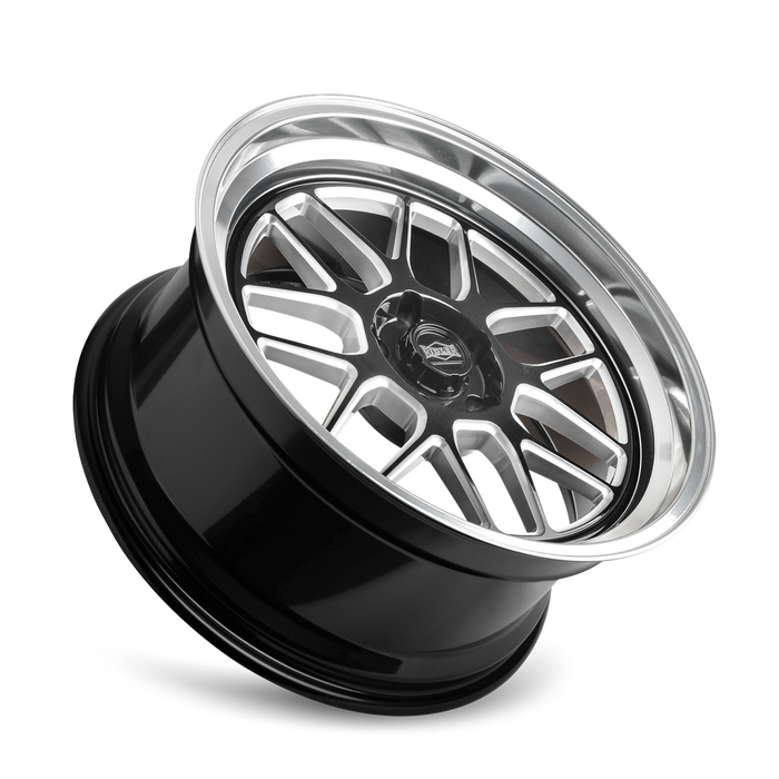 Ridler 611 Gloss Black/milled with Diamond Cut Lip Wheel 3
