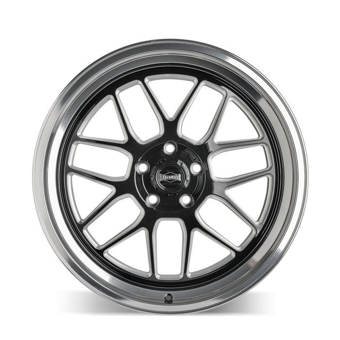 Ridler 611 Gloss Black/milled with Diamond Cut Lip Wheel 4