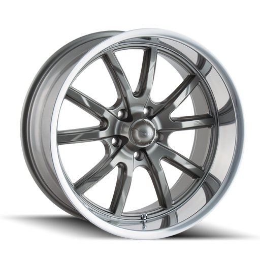 Ridler 650 Gloss Grey Polished Wheel 1