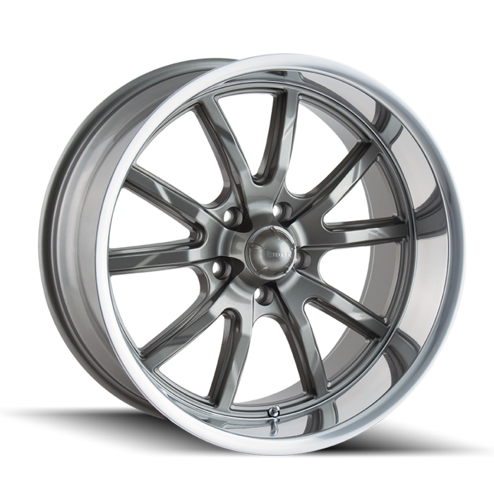 Ridler 650 Gloss Grey Polished Wheel 1