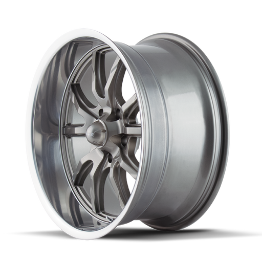 Ridler 650 Gloss Grey Polished Wheel 2